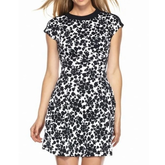 MICHAEL KORS "GEMMA" 💙🤍NAVY BLUE & WHITE🤍💙 FLORAL PRINT PONTE DRESS 🌟EUC🌟 - Picture 3 of 16